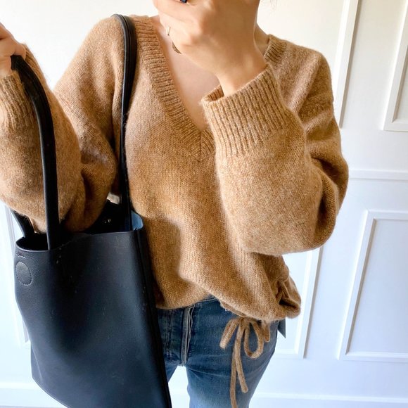 The Ava Genuine Leather Tote - Black - Picture 11 of 14